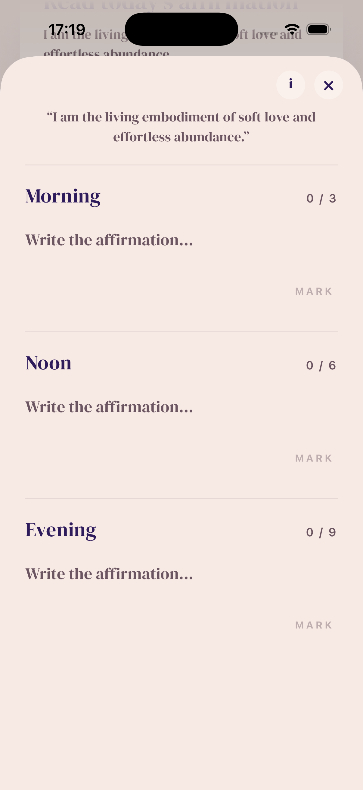 369 method screen with morning, noon, and evening counts